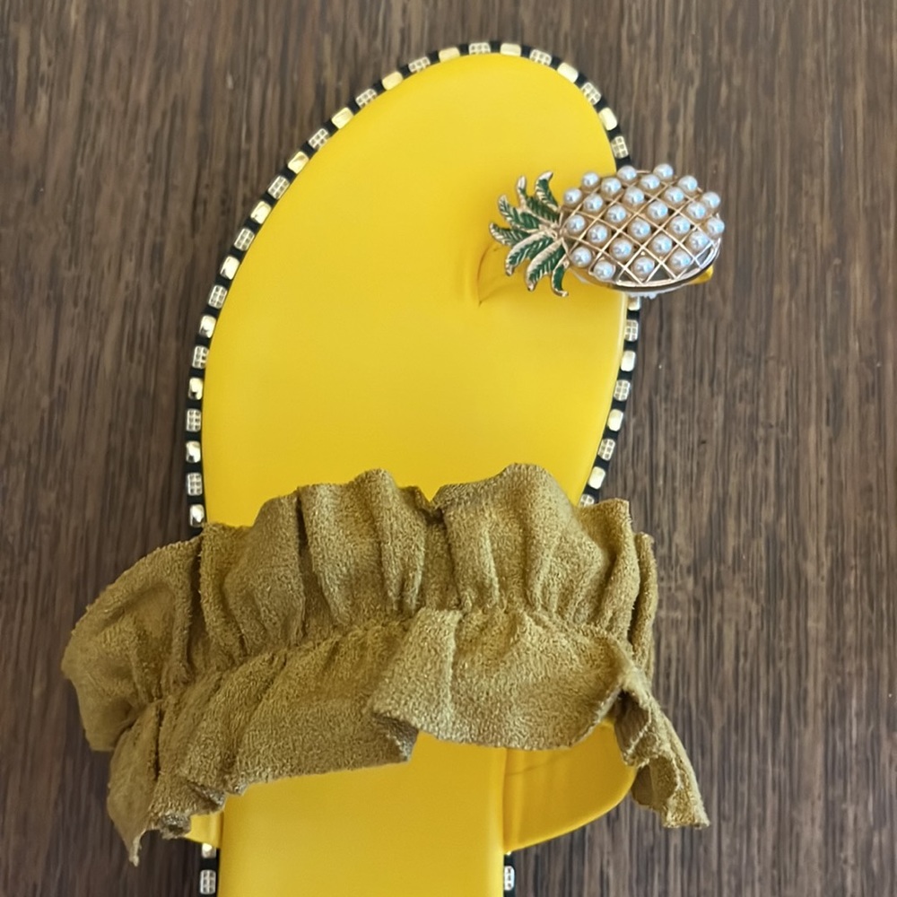 Yellow pineapple sandals - Picture 5 of 12